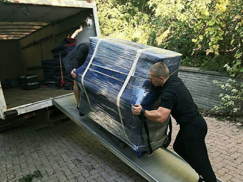 Man moving a box