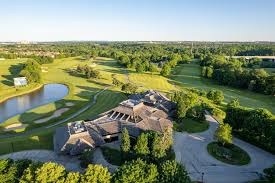 Aerial view of Glen Abbey Golf Club in Oakville, Ontario Takeoff-Moving Toronto