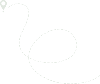 Location pin with a dashed line showing a route Takeoff-Moving Toronto